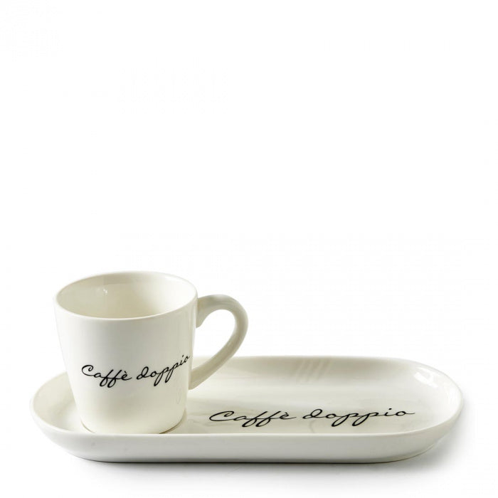 Tasse - Caffè Doppio mit Teller