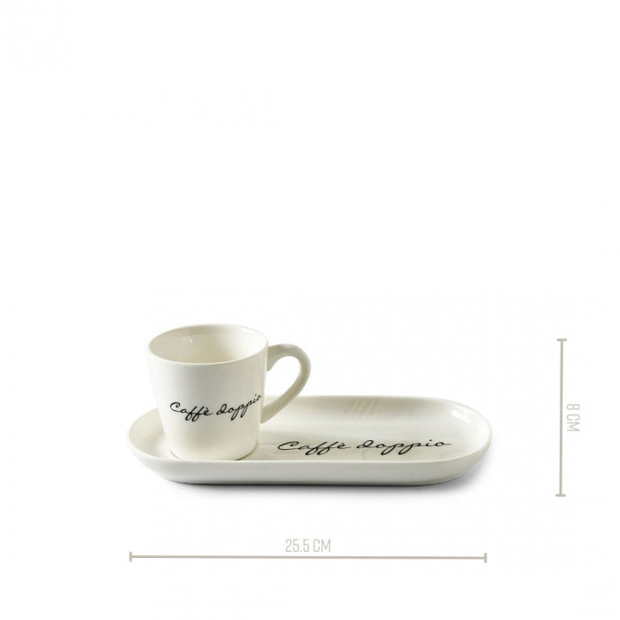 Tasse - Caffè Doppio mit Teller