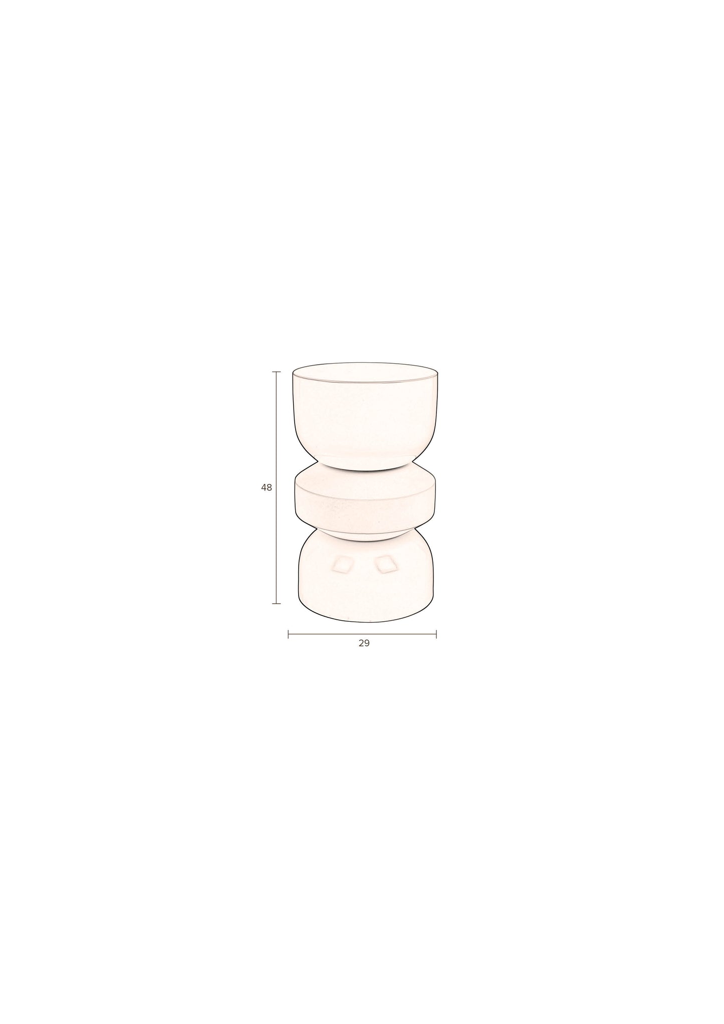 Beistelltisch - STOOL APOLLO - beige