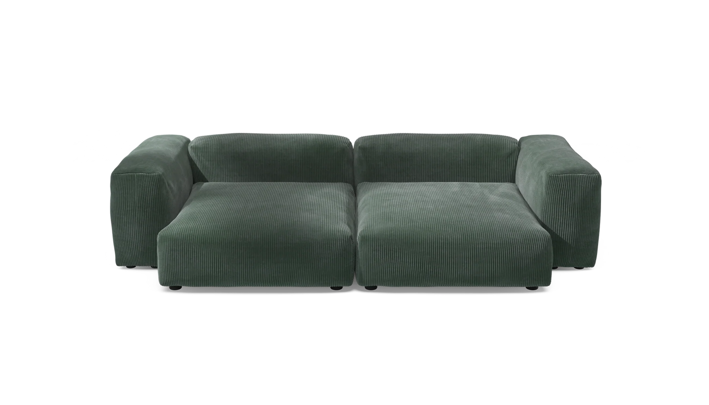Sofa Set 02 XLarge - Cord Velour - Hunter - sofort lieferbar