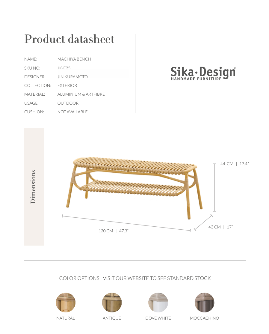 Sika-Design - Outdoor Sitzbank - MACHIYA
