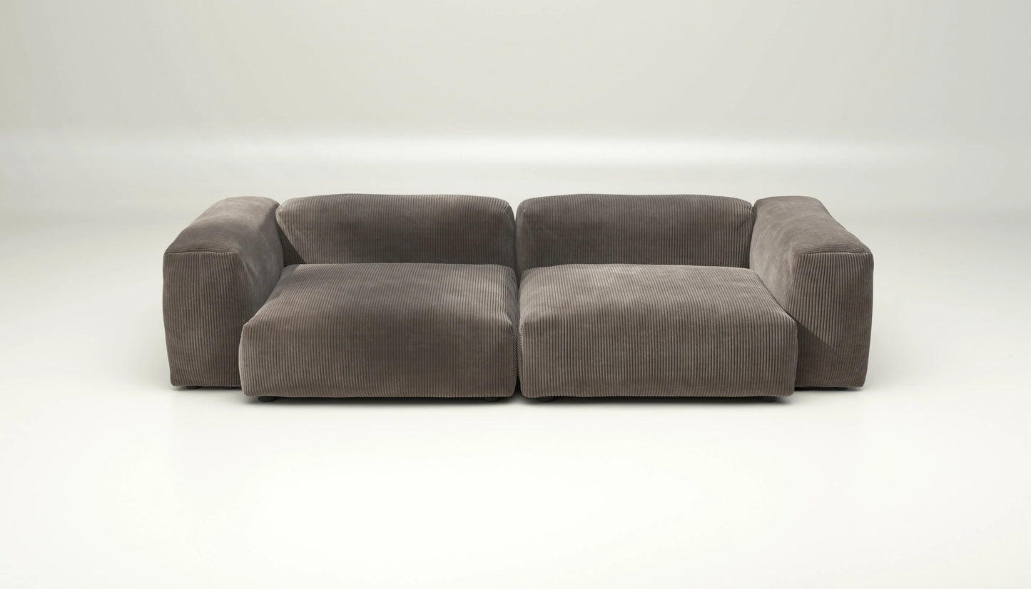 Sofa Set 02 Large - Cord Velour - Mocha - sofort lieferbar