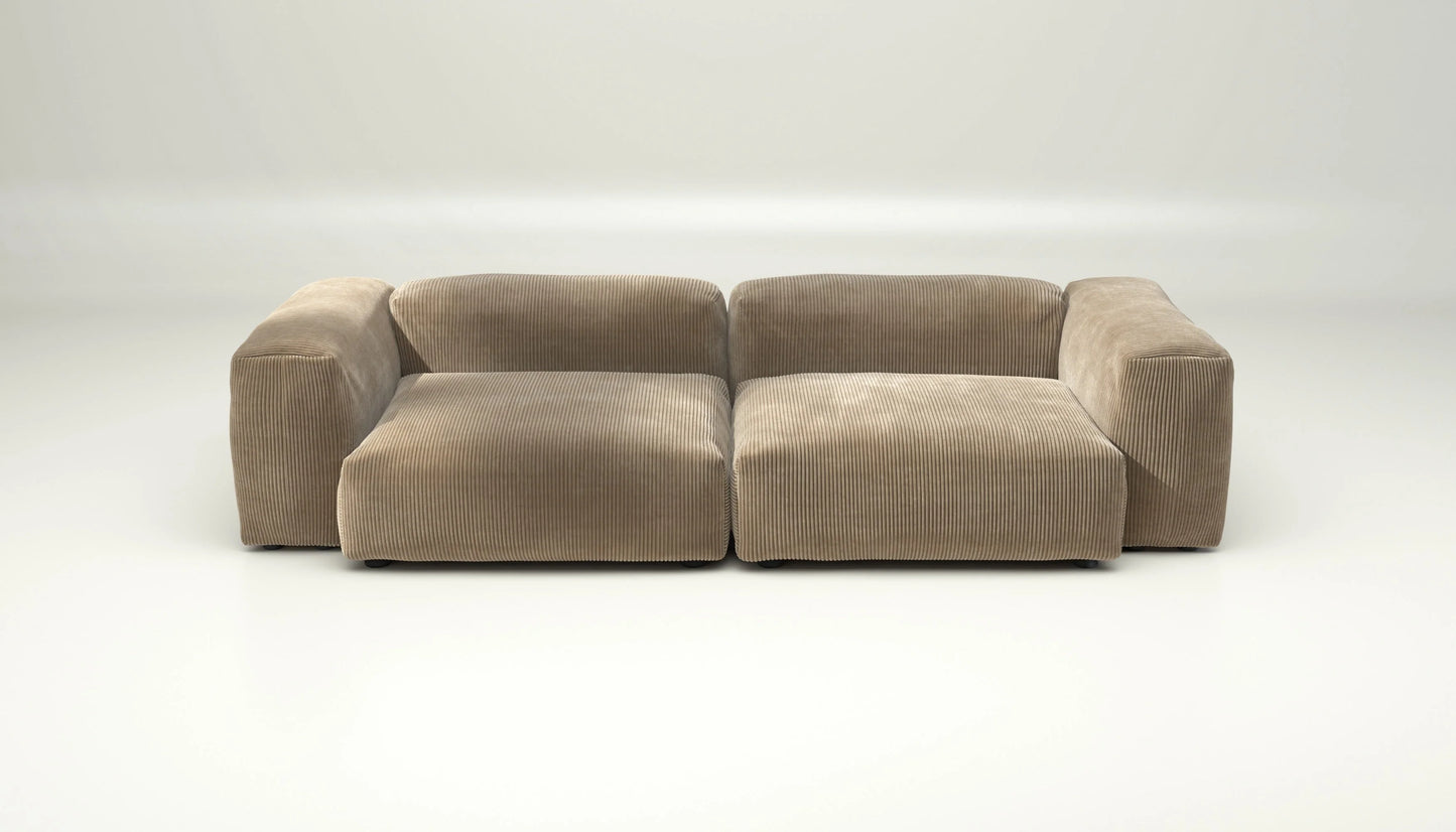 Sofa Set 02 Large - Cord Velour - Sand - sofort lieferbar