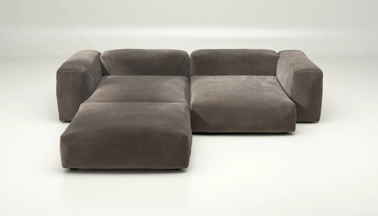 Sofa Set 03 Large - Cord Velour - Mocha - sofort lieferbar