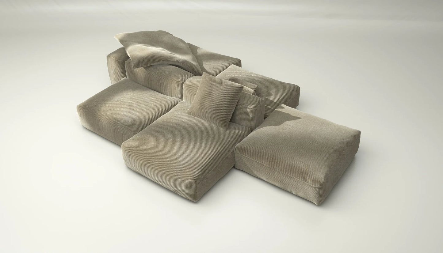 Sofa Set 09 - Cord Velour