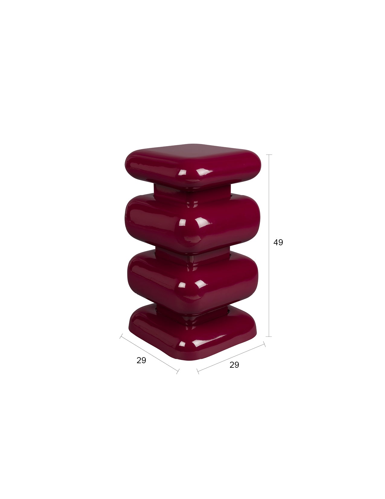 Beistelltisch - STOOL STUBBY - bordeaux