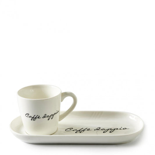 Tasse - Caffè Doppio mit Teller