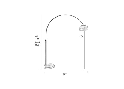 Stehlampe - BOW - silber
