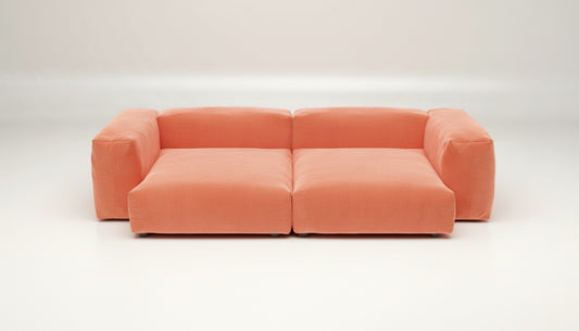 Sofa Set 02 XLarge - Velvet - Peach - sofort lieferbar