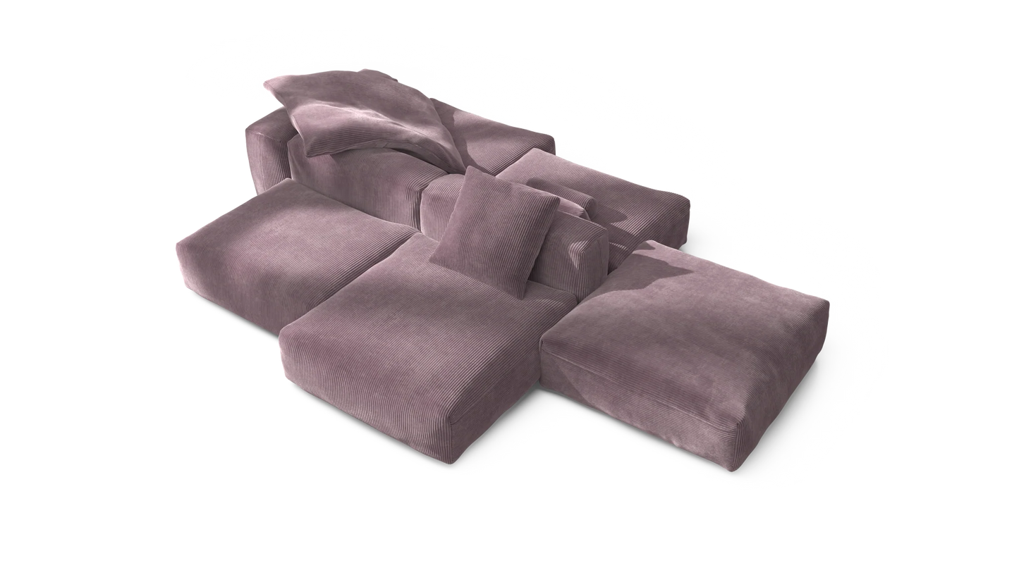 Sofa Set 09 - Cord Velour