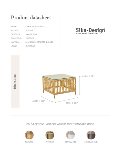 Sika-Design - Outdoor Beistelltisch - CAROLINE