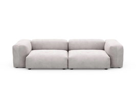 Zweisitzer Medium - Cord Velours Platinum - sofort lieferbar