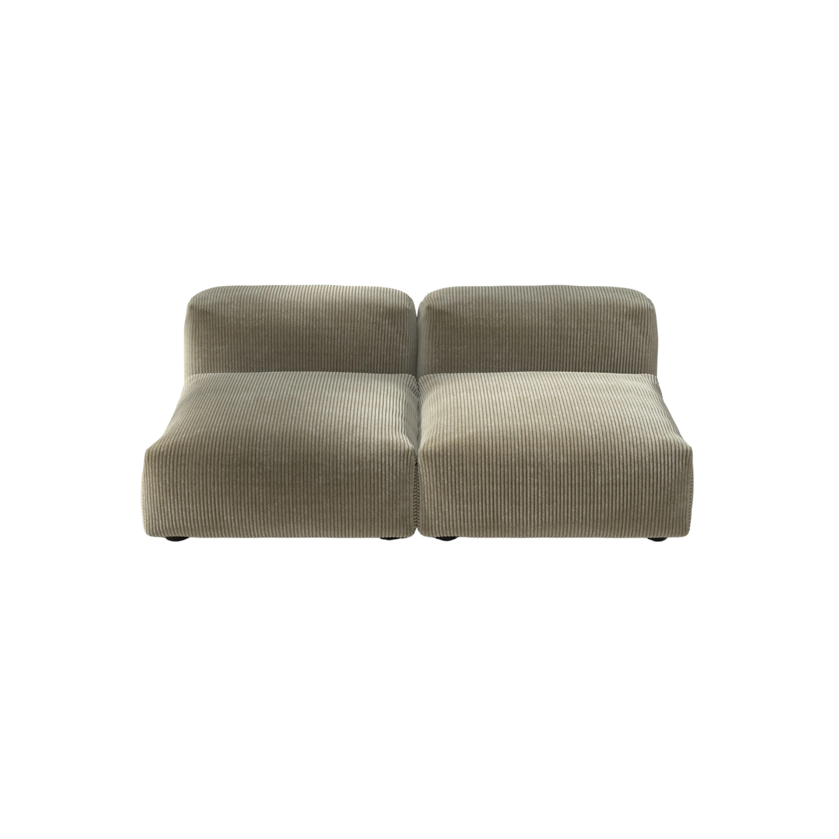 Sofa Set 01 Medium - Cord Velour - Khaki - sofort lieferbar