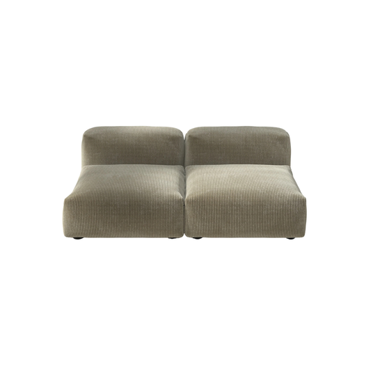 Sofa Set 01 Medium - Cord Velour - Khaki - sofort lieferbar
