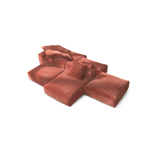 Sofa Set 09 - Cord Velour