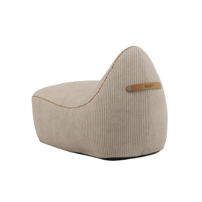 SET Beanbag & Pouf - Cord - Beige