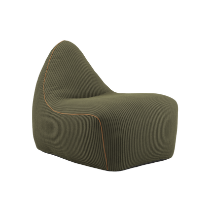 SET Beanbag & Pouf - Cord - Olive