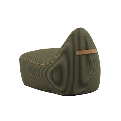 SET Beanbag & Pouf - Cord - Olive