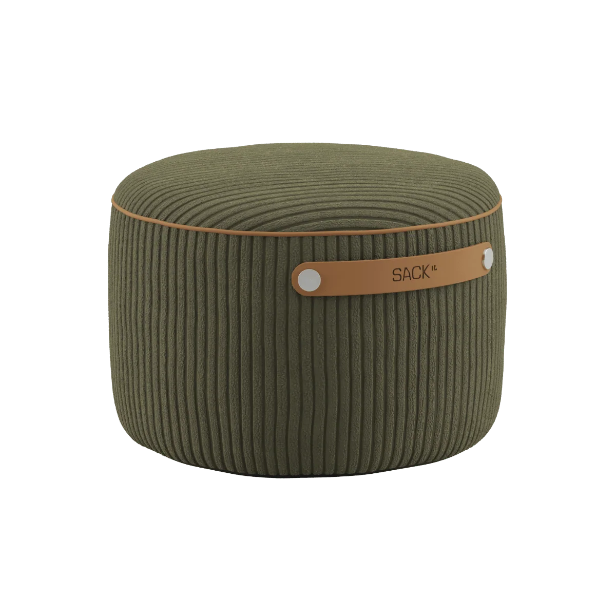 SET Beanbag & Pouf - Cord - Olive