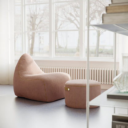 SET Beanbag & Pouf - Cord - Rose