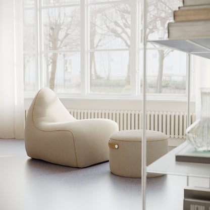 SET Beanbag & Pouf - Teddy - Beige