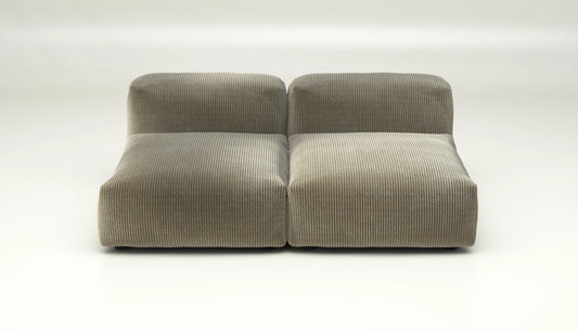 Sofa Set 01 Medium - Cord Velour - Khaki