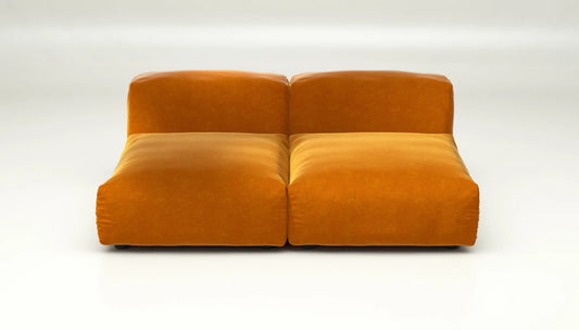 Sofa Set 01 Medium - Suave - Orange Blaze