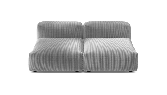 Sofa Set 01 Medium - Cord Velour - light grey