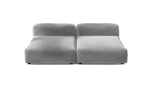 Sofa Set 01 XLarge - Cord Velour - light grey