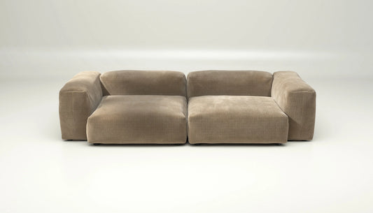 Sofa Set 02 Large - Cord Velour - Sand - sofort lieferbar