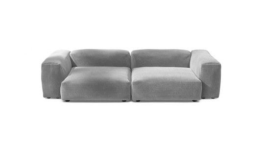 Sofa Set 02 Large - Cord Velour - light grey