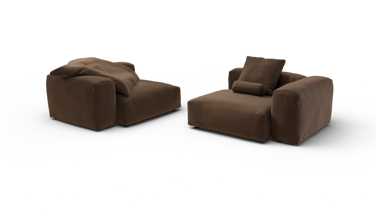Sofa Set 02 Large - Pebble