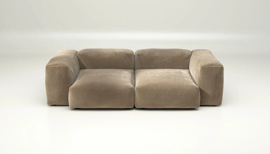 Sofa Set 02 Medium - Cord Velour - Sand - sofort lieferbar