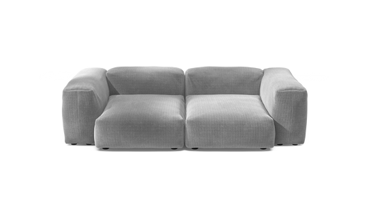 Sofa Set 02 Medium - Cord Velour - light grey