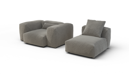 Sofa Set 02 Medium - Pebble