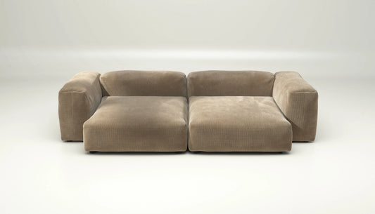 Sofa Set 02 XLarge - Cord Velour - Sand - sofort lieferbar