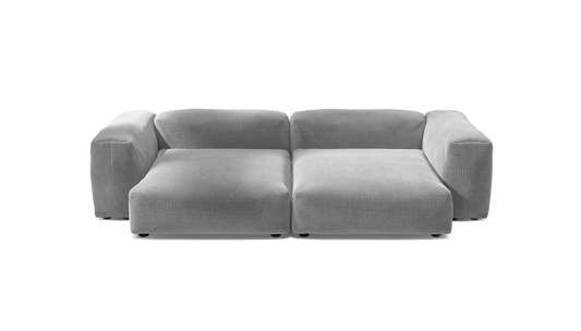 Sofa Set 02 XLarge - Cord Velour - light grey