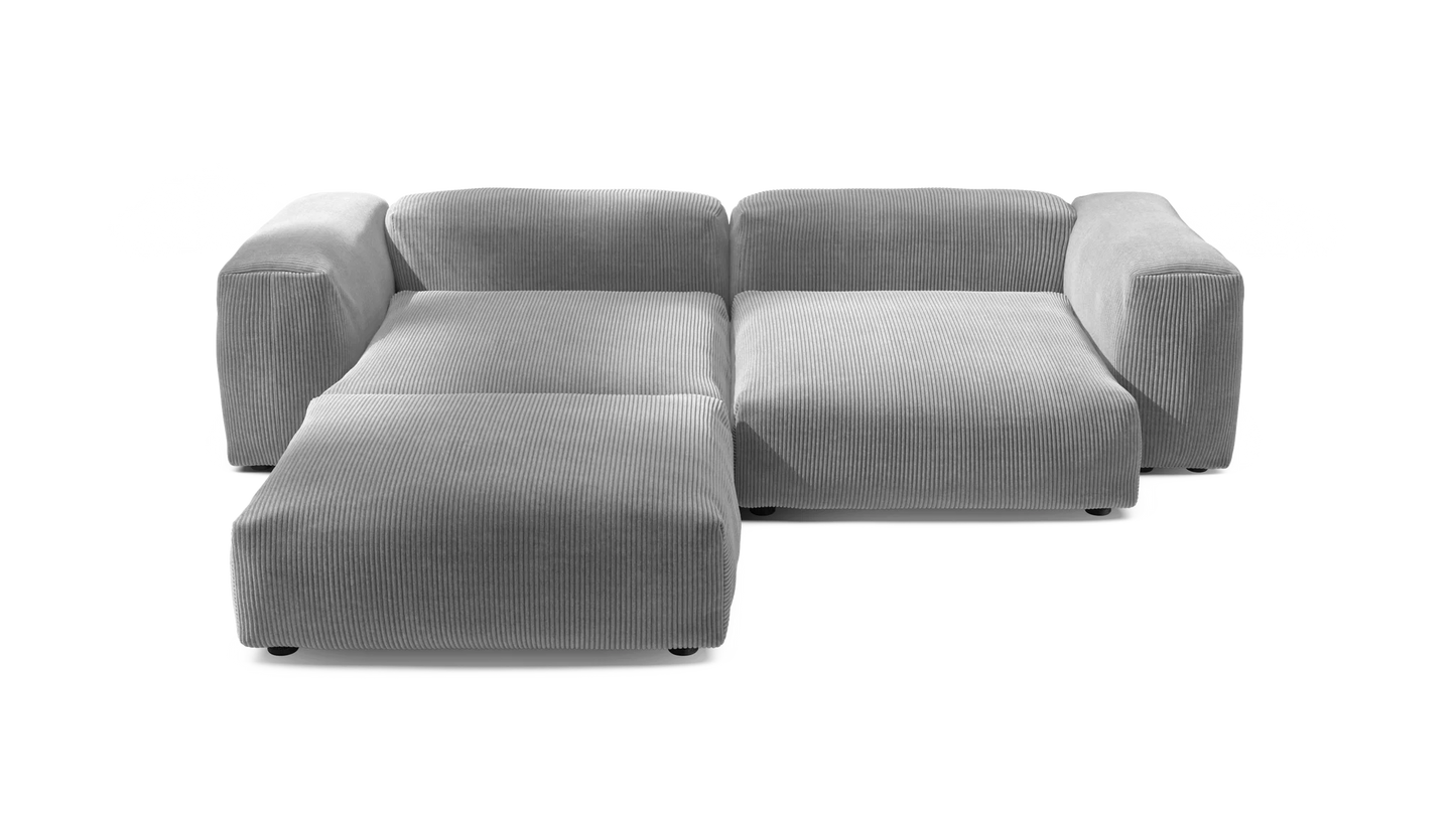 Sofa Set 03 - Cord Velour - light grey