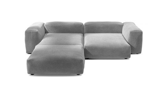 Sofa Set 03 - Cord Velour - light grey