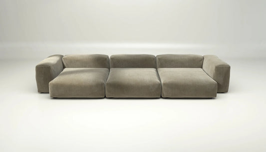 Sofa Set 05 - Cord Velour - Khaki