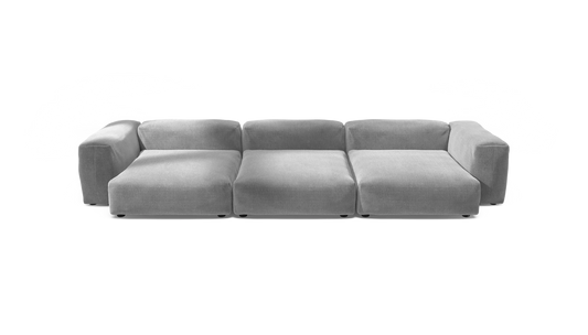 Sofa Set 05 - Cord Velour - light grey