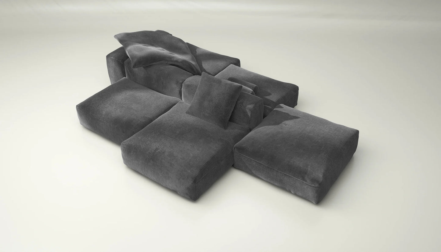 Sofa Set 09 - Cord Velour