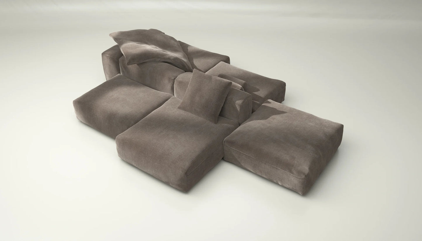 Sofa Set 09 - Cord Velour