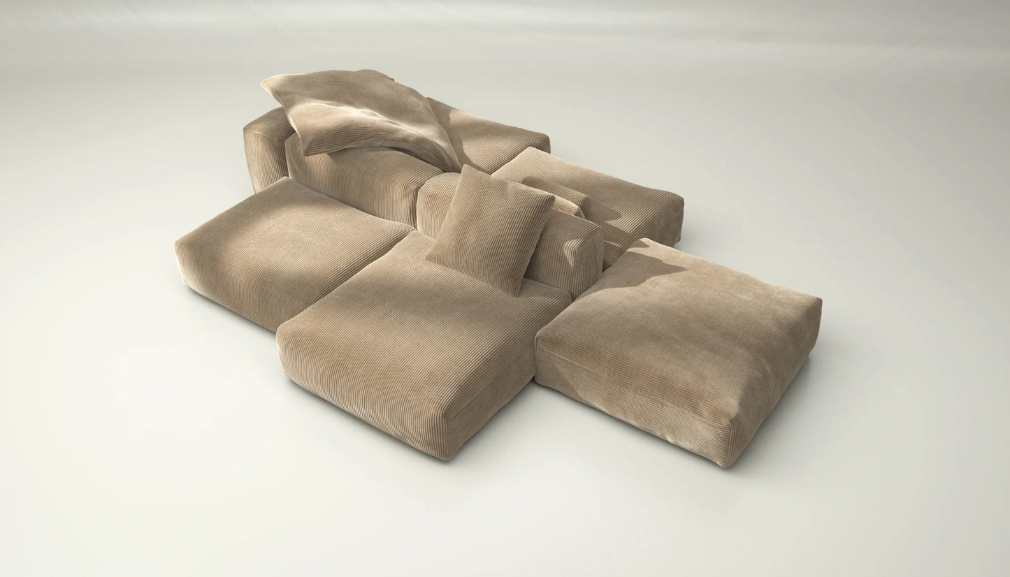 Sofa Set 09 - Cord Velour