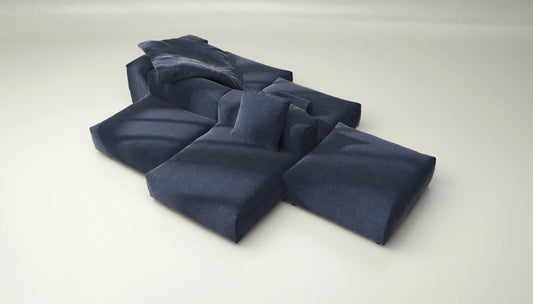 Sofa Set 09 - Suave - Navy