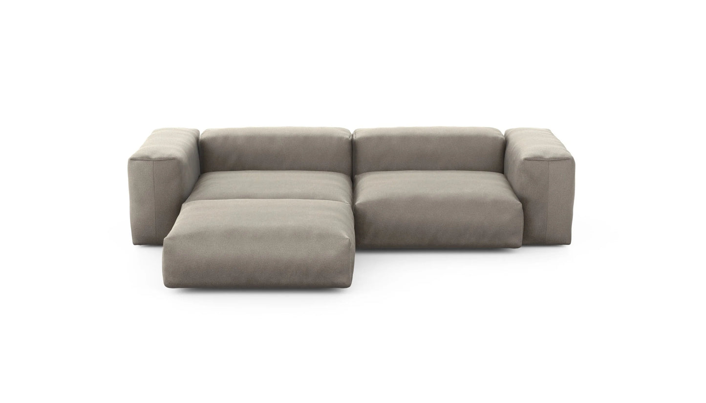 Ecksofa Medium + - Velvet Stone - sofort lieferbar